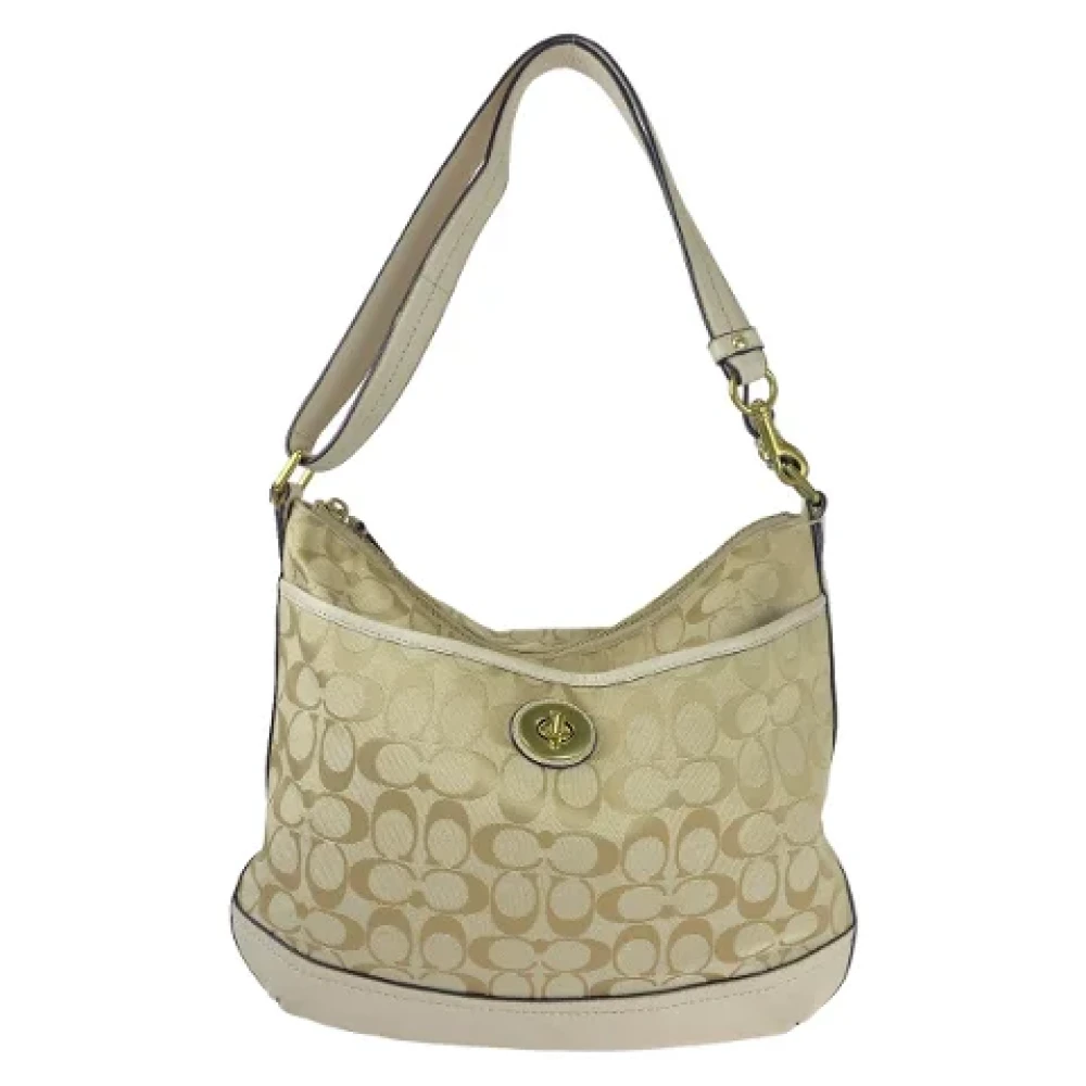 Coach Pre-owned Canvas shoulder-bags Beige Dames