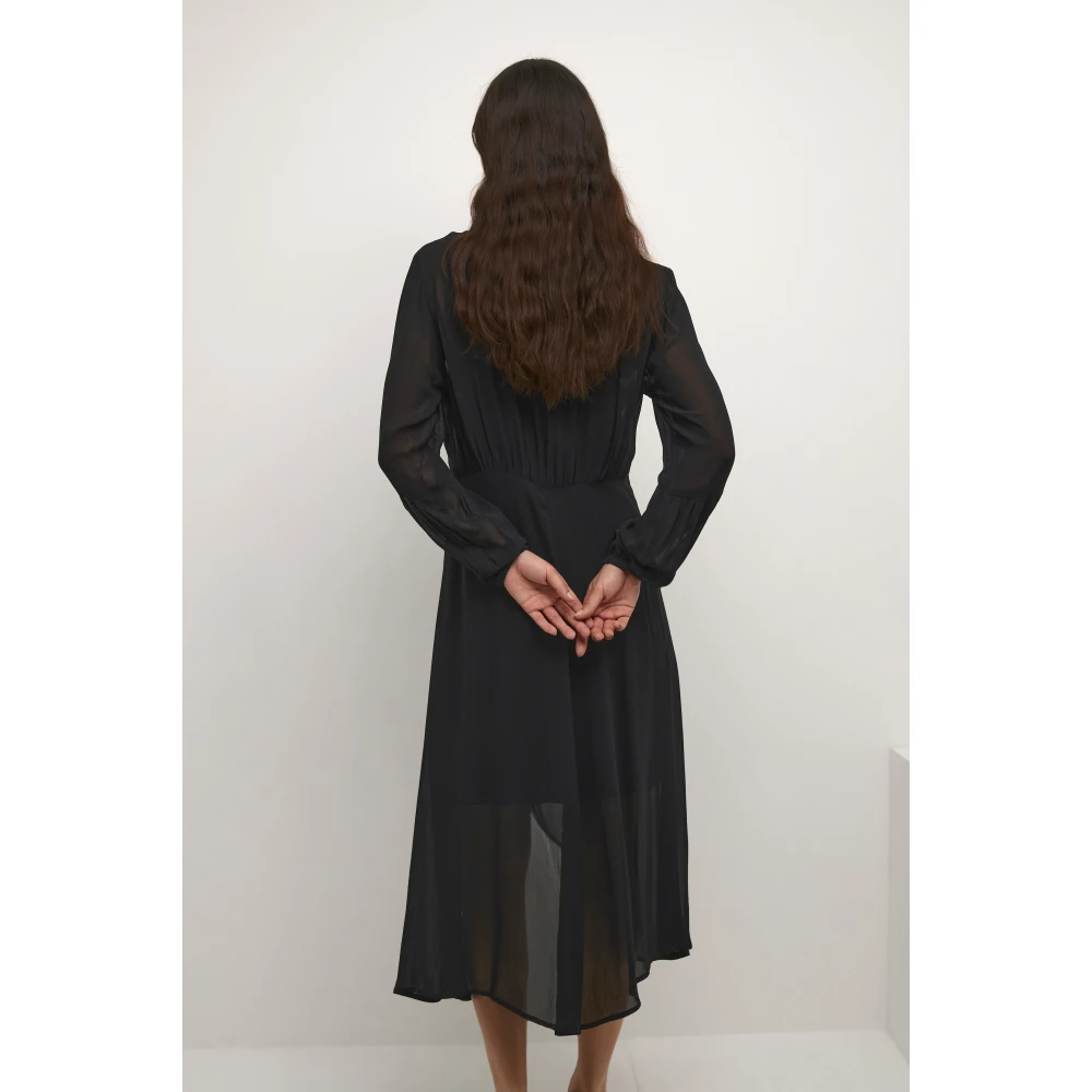 Cream Midi Dresses Black Dames