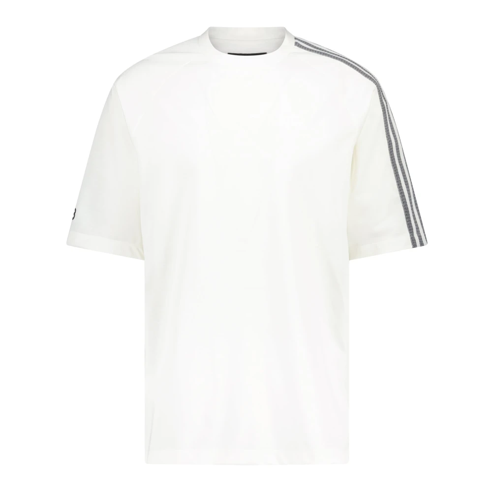 Y-3 Logo Streep T-Shirt White Heren
