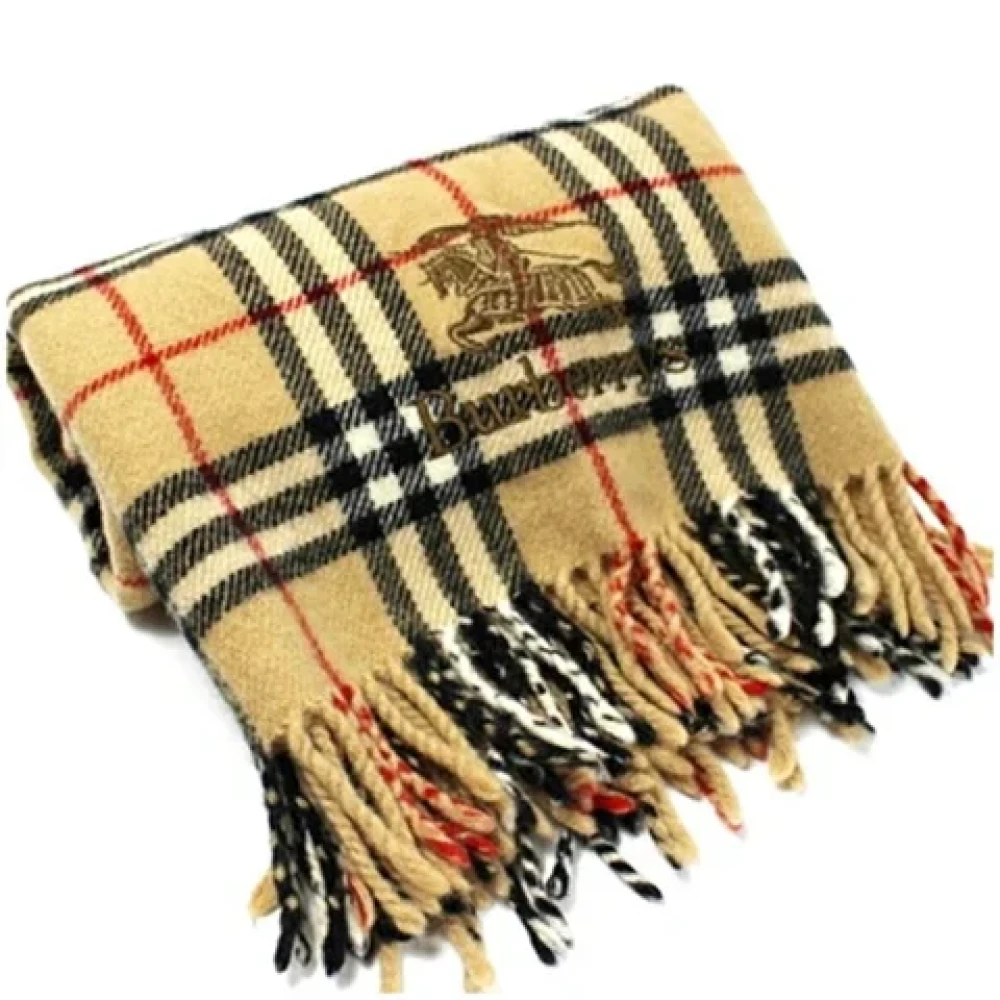 Burberry Vintage Pre-owned Fabric scarves Brown Dames