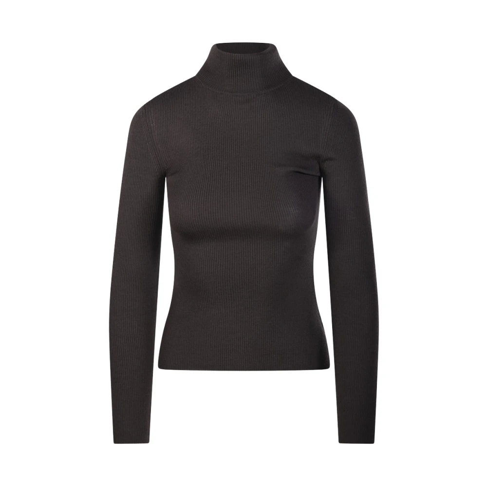 Max Mara Cavallo Jumper - Female - Turtlenecks - Brown - M - Knitwear