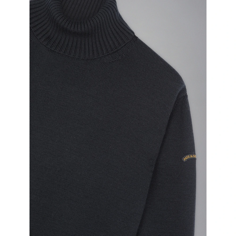 PAUL & SHARK Wollen Dolcevita Trui in Zwart Black Heren