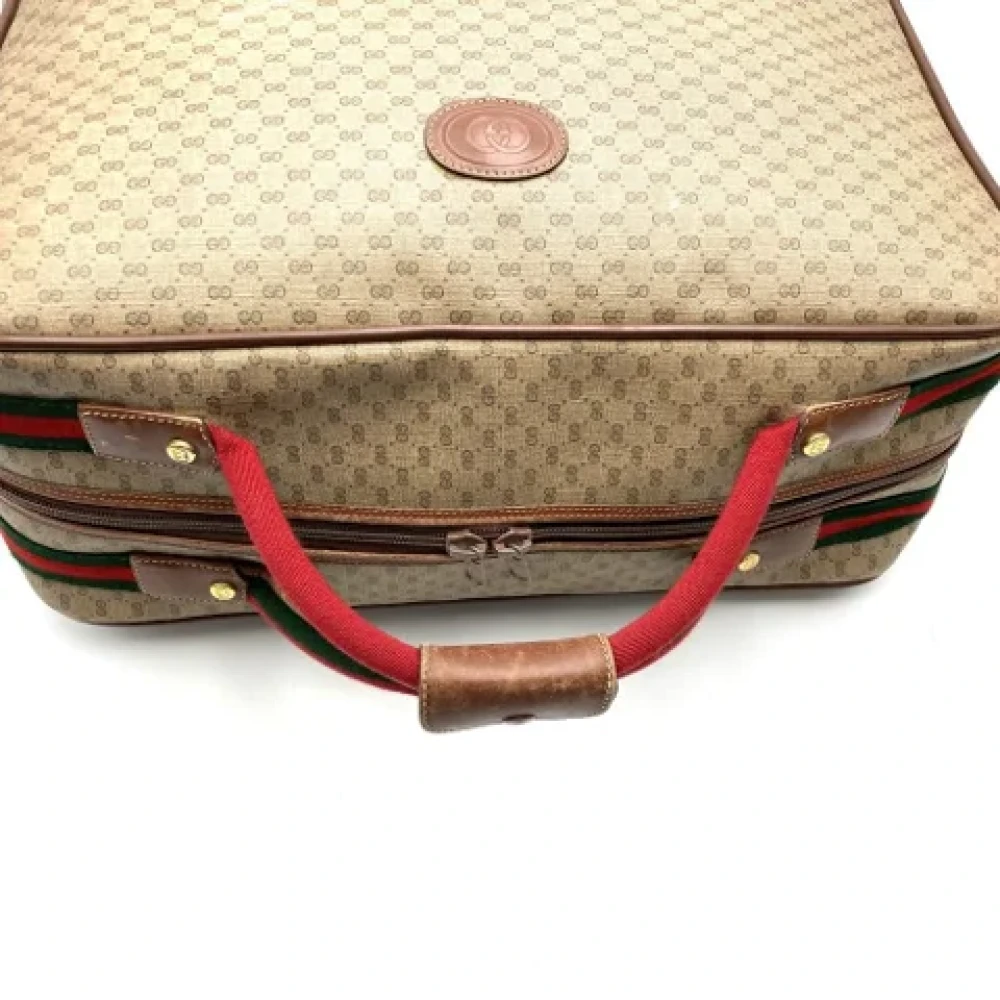 Gucci Vintage Pre-owned Fabric gucci-bags Brown Dames