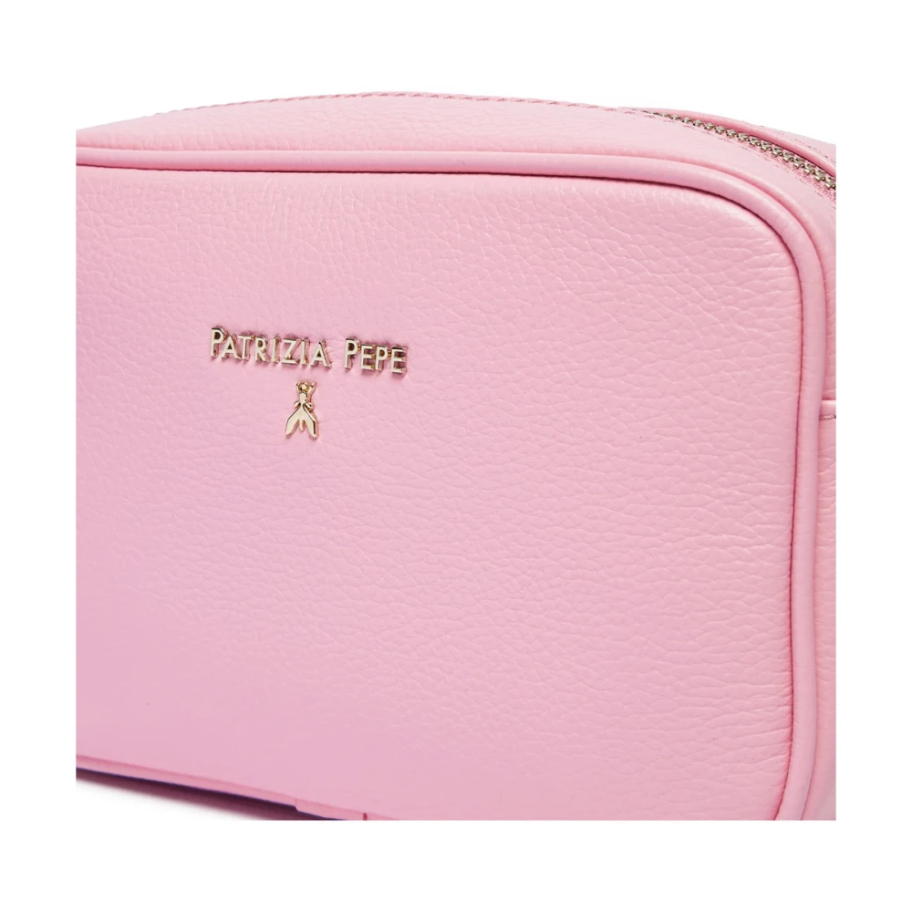PATRIZIA PEPE Stijlvolle Leren Schoudertas Pink Dames