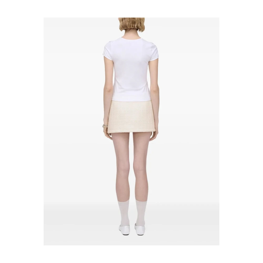 Marc Jacobs Charm Logo Shrunken Tee White Dames