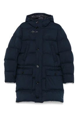 Parka med huva och dunfyllning