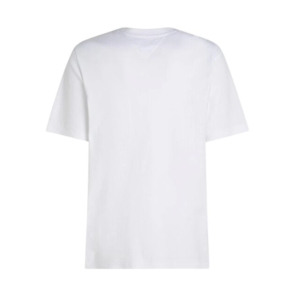 Tommy Hilfiger Interlock Gebreide Geribbelde Kraag T-Shirt White Heren