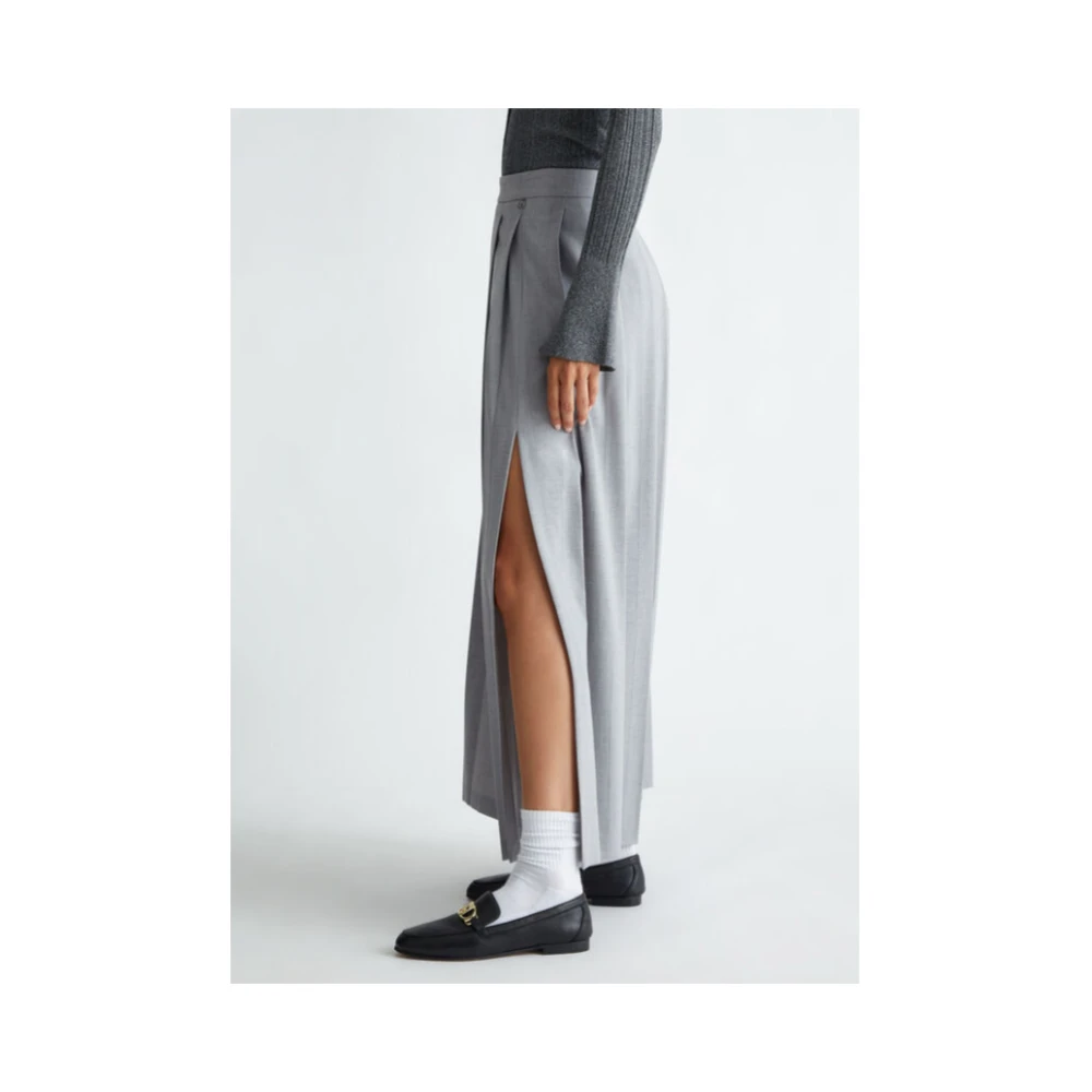 Liu Jo Twill Geplooide Rok Gray Dames
