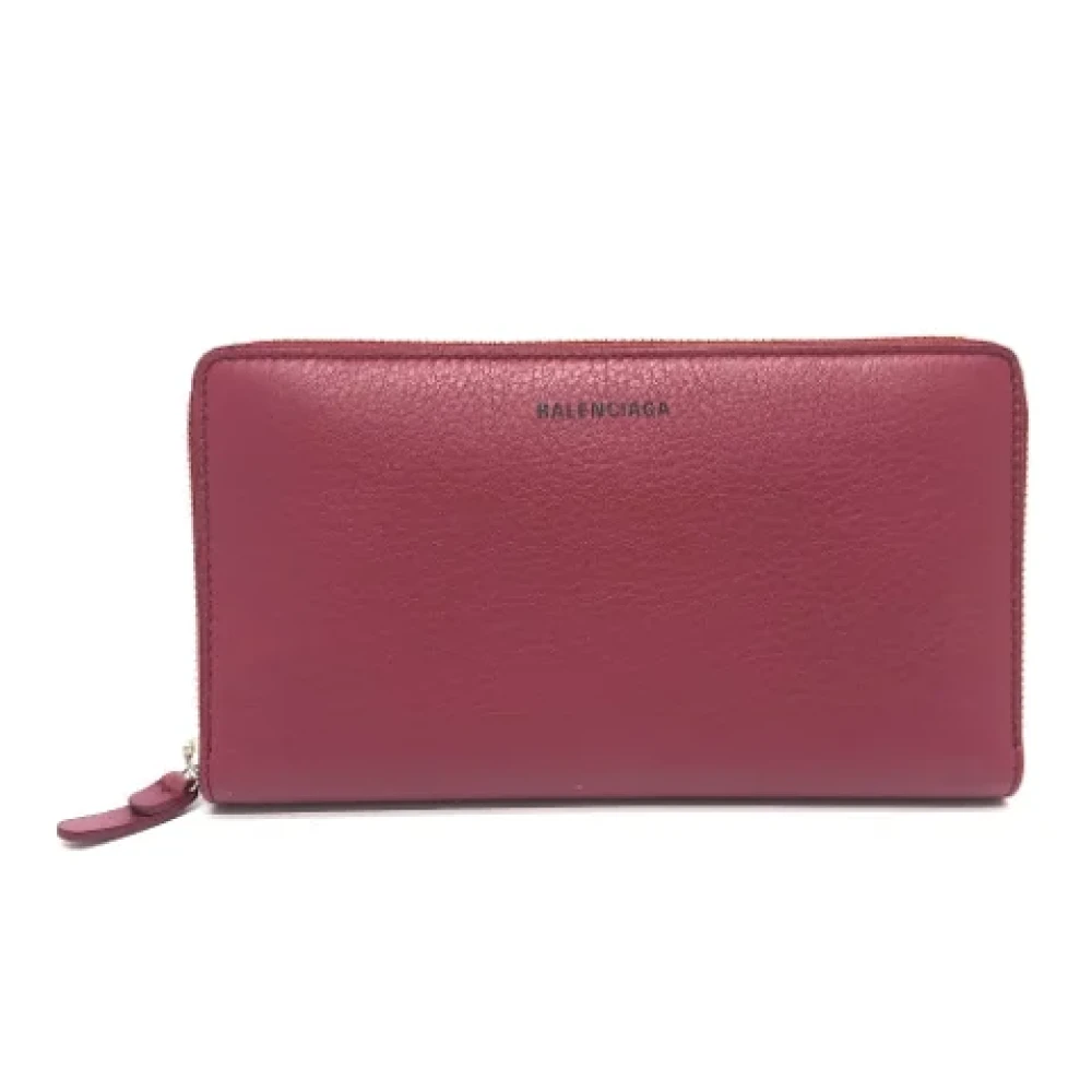 Balenciaga Vintage Pre-owned Leather wallets Red Dames
