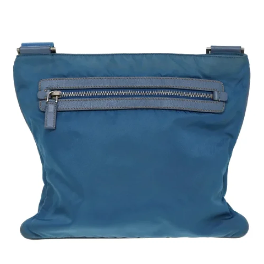 Prada Vintage Pre-owned Nylon prada-bags Blue Dames