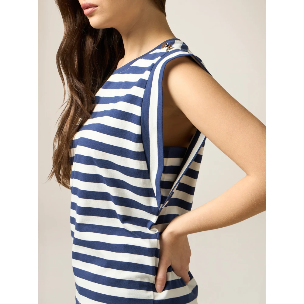 Oltre Gestreept T-shirt Multicolor Dames