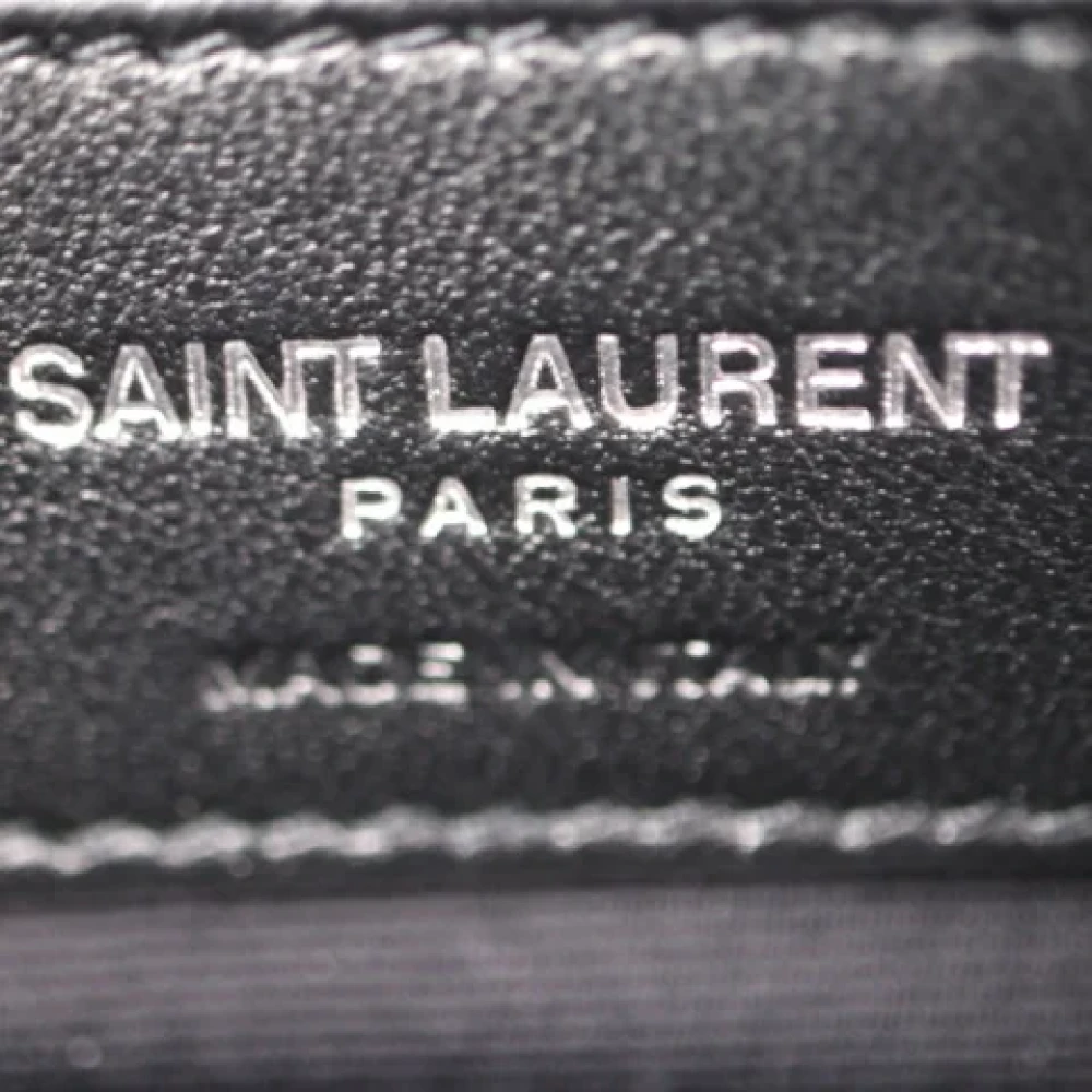 Saint Laurent Vintage Pre-owned Leather clutches Black Dames