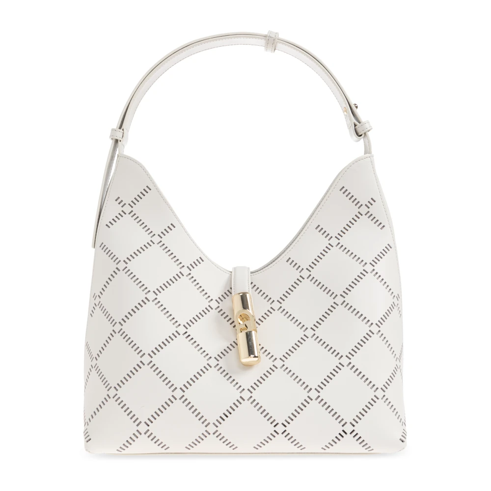 Furla Women's White Shoulder Bags, One Size, Goccia Medium Shoulder Bag