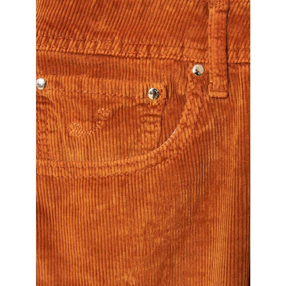 Jacob Cohën Ribfluwelen broek met binnendetails Orange Heren