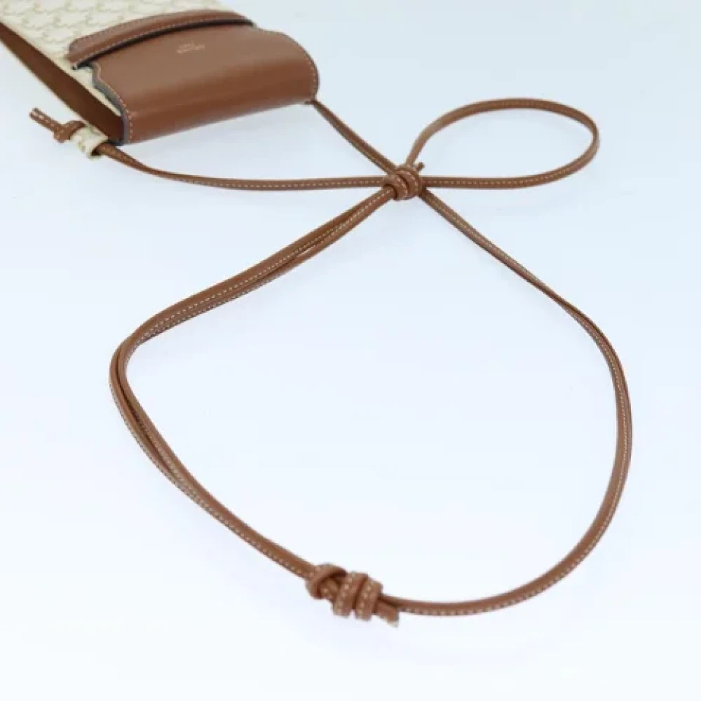Celine Vintage Pre-owned Leather shoulder-bags White Dames