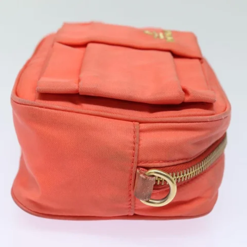 Prada Vintage Pre-owned Nylon prada-bags Orange Dames