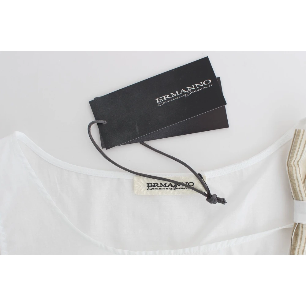 Ermanno Scervino Wit Mouwloos Topje met Strikdetail White Dames