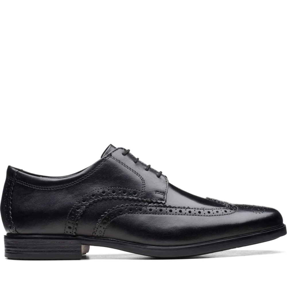 Clarks Men's Black Wingtip Formal Business Shoes