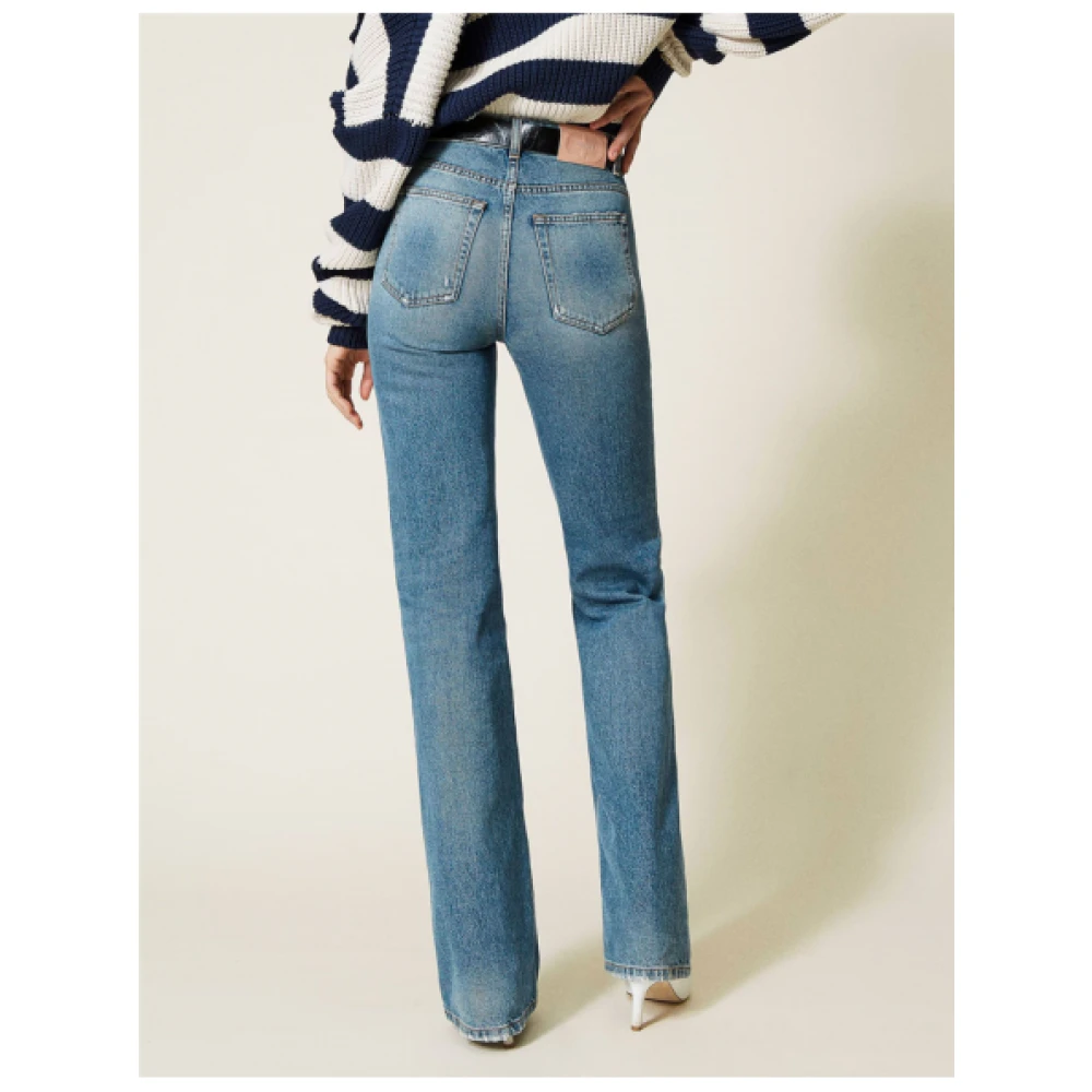 Twinset Flared Denim Jeans Blue Dames