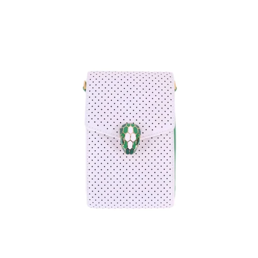 Bvlgari Vintage Pre-owned Leather pouches White Dames