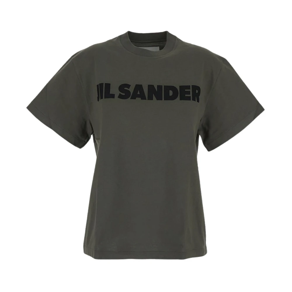 Jil Sander Katoenen T-shirt Green Dames