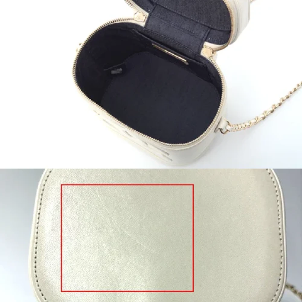 Chanel Vintage Pre-owned Leather handbags White Dames