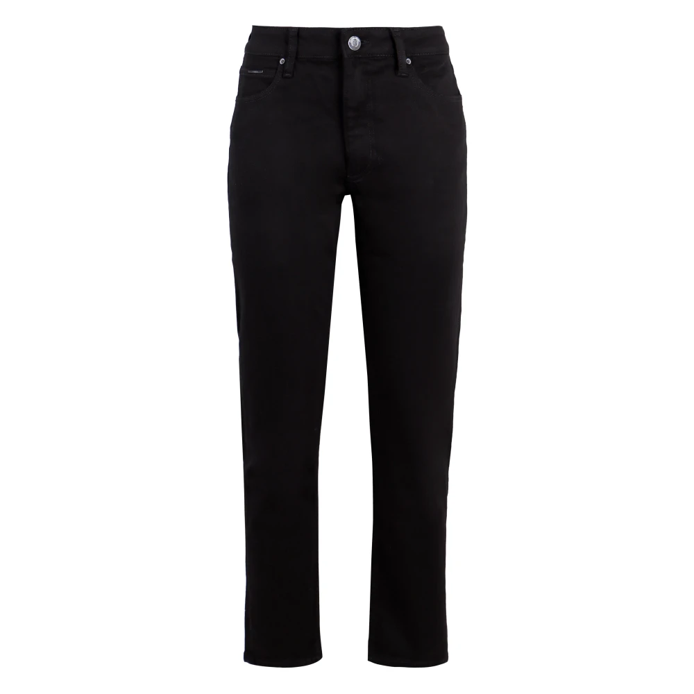 Calvin Klein Straight-leg jeans met achterlogo label Black Dames