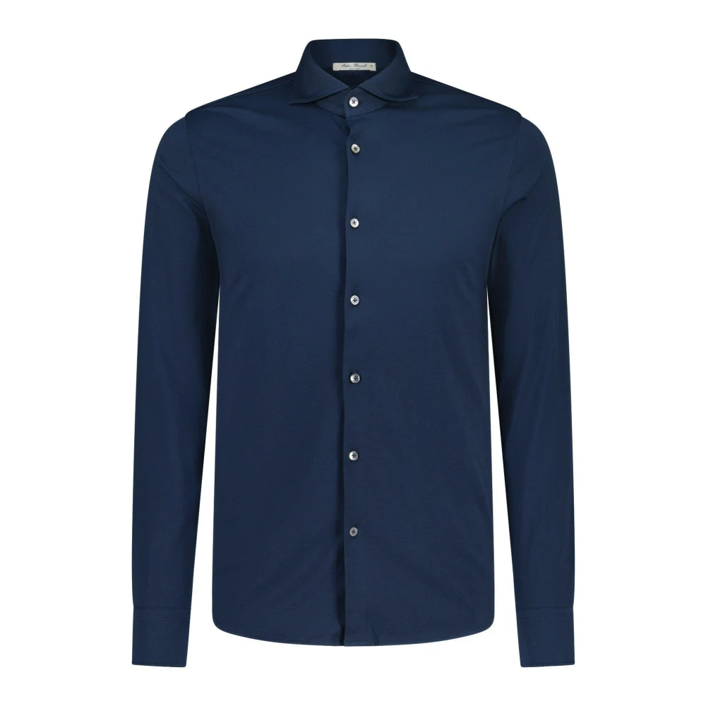 Stefan Brandt Slim-Fit Shirt met Haaienkraag Blue Heren