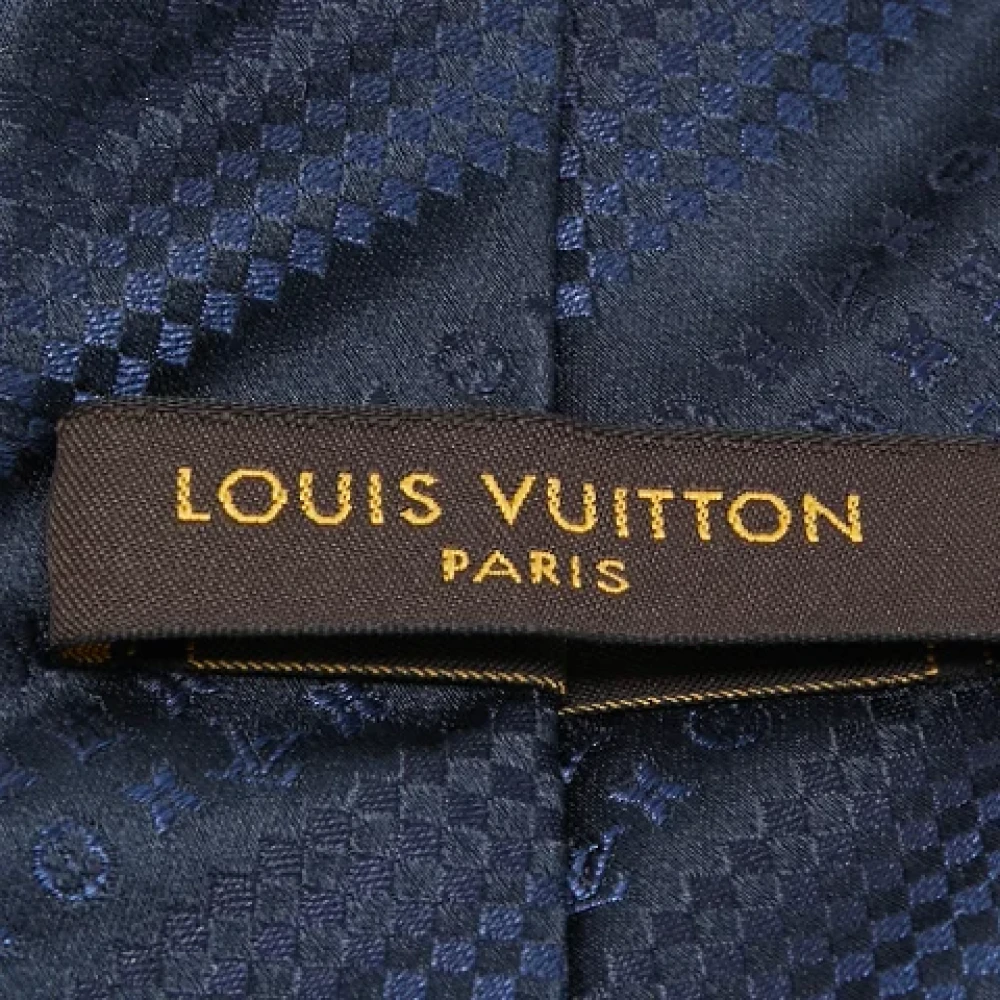 Louis Vuitton Vintage Pre-owned Silk tops Blue Heren