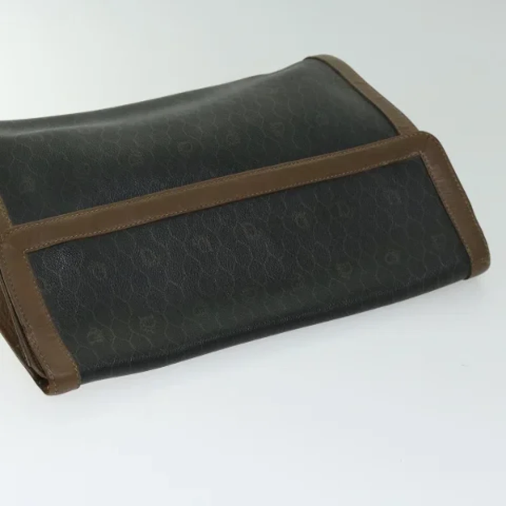 Dior Vintage Pre-owned Leather clutches Black Dames