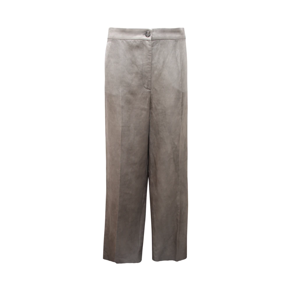 Pinko Gray Parlami Pantalone Raso - Female - Straight Trousers - L - Trousers