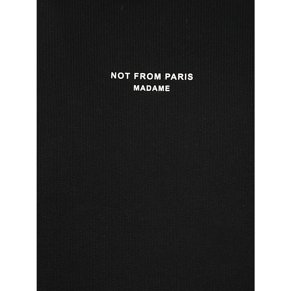 Drole de Monsieur Klassieke Slogan Sweatshirt Zwart Black Heren