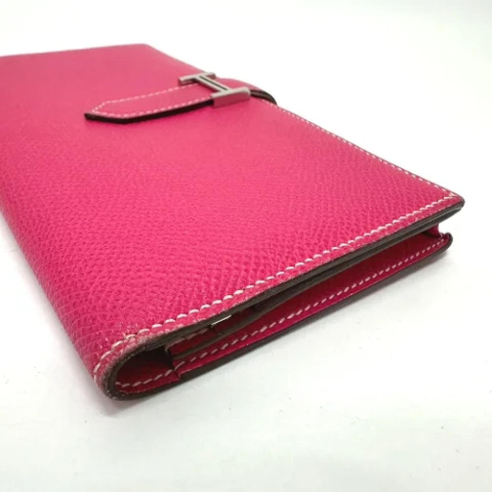 Hermès Vintage Pre-owned Leather wallets Pink Dames