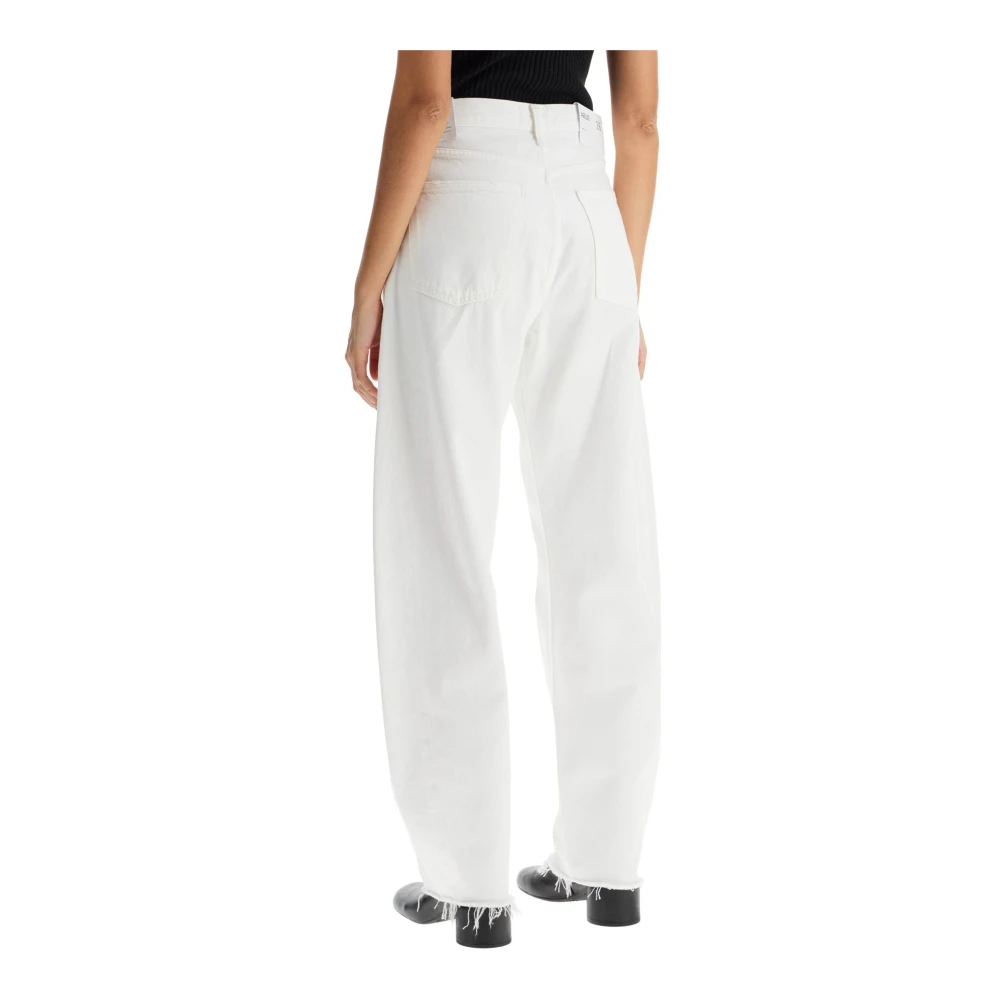 Agolde Witte Katoenen Barrel Jeans Collectie White Dames