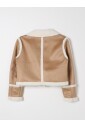 bruine-sherpa-trim-suede-jas