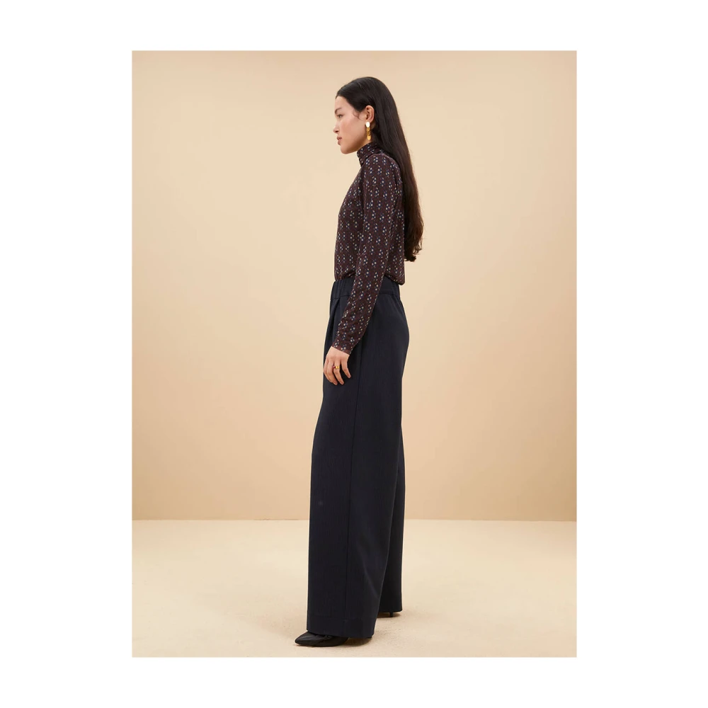 By-Bar Streep Broek Benji Blue Dames