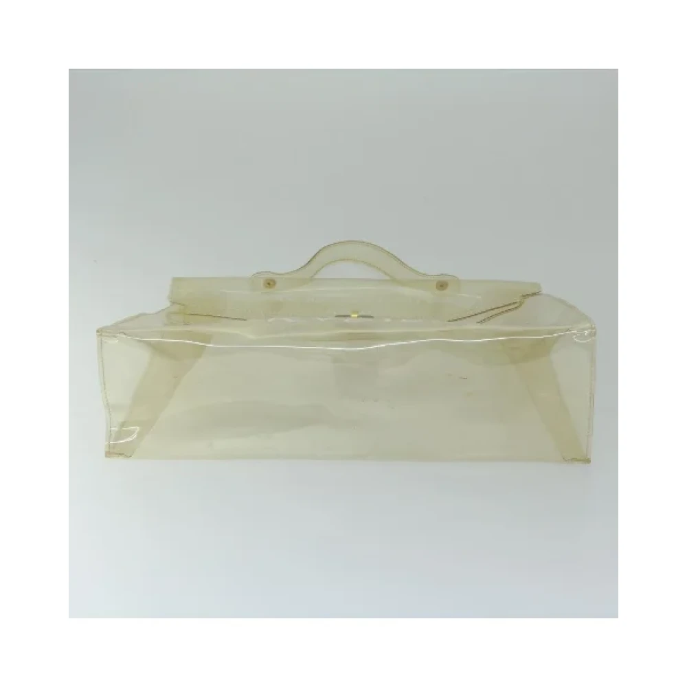Hermès Vintage Pre-owned Fabric handbags White Dames
