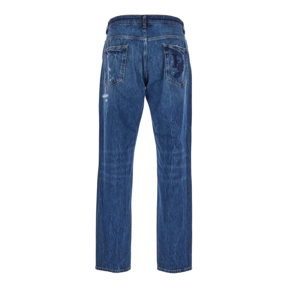 Dolce & Gabbana Loom 35 Jeans DG Achterkant Blue Heren