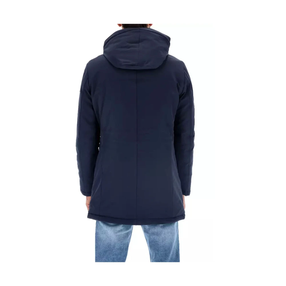 RefrigiWear Blauwe Nylon Parka Jas Blue Heren