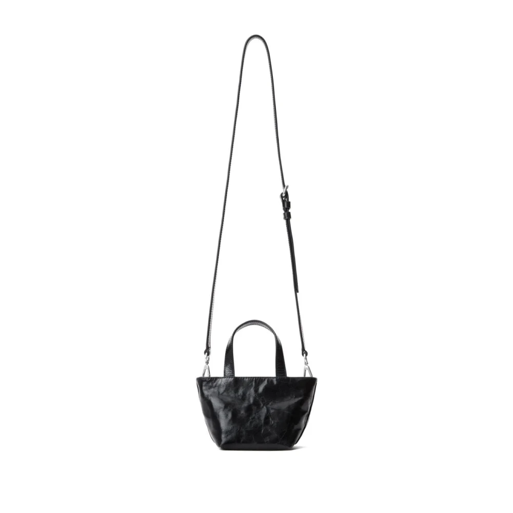 alexander wang Zwarte Leren Schoudertas Met Striksluiting Black Dames