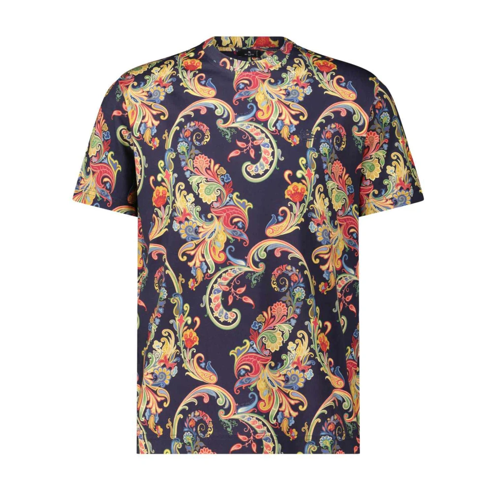 ETRO Kleurrijk Paisley Print T-Shirt Multicolor Heren