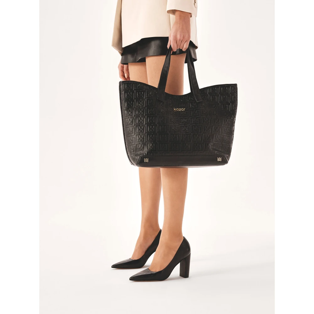 Kazar Zwarte schoudertas met etui en sleutelhanger Black Dames