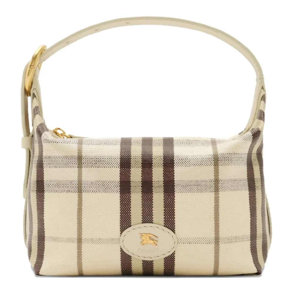 Burberry Donna Bianco - Borsa A Mano In Tela Stampata - Bags - One Size