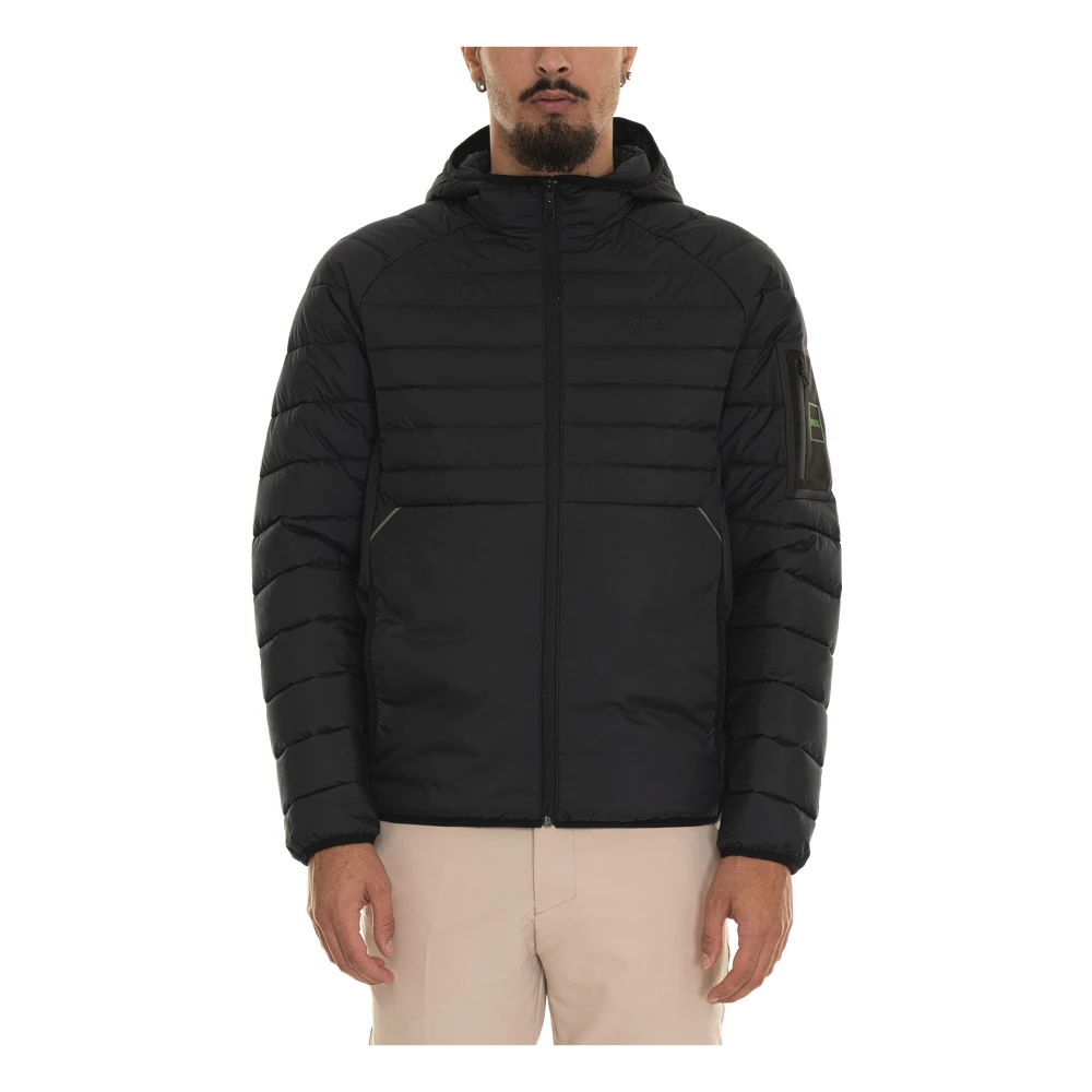 Boss Puffer Jacket Blue Heren