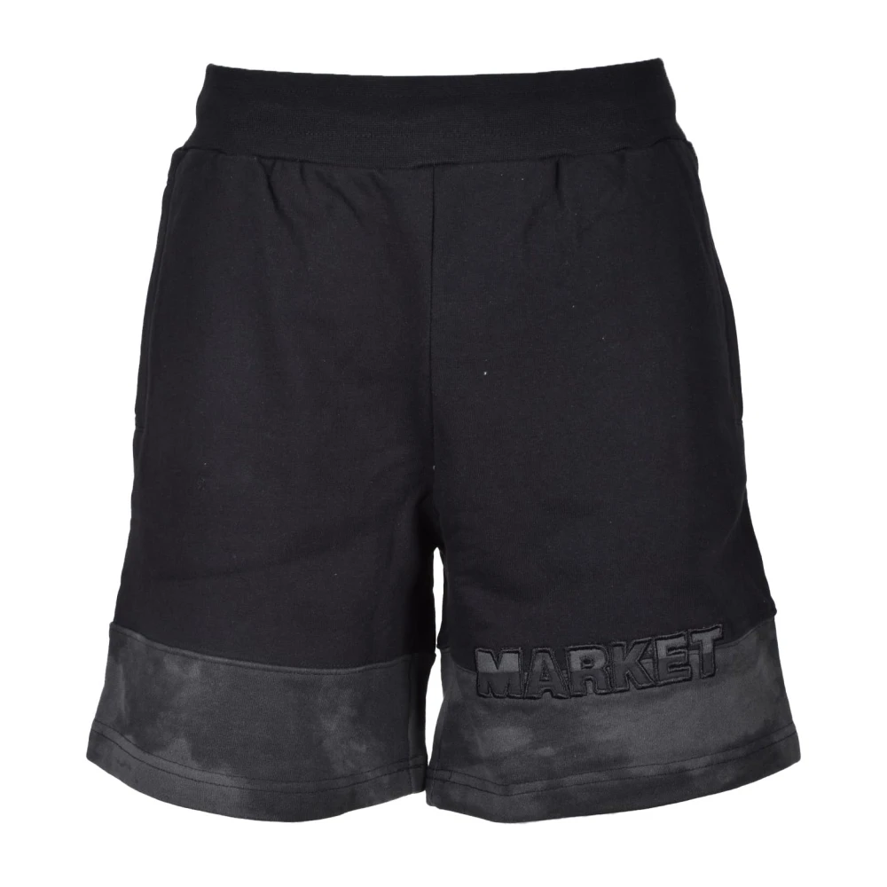 Market Katoenen Bermuda Shorts Black Heren