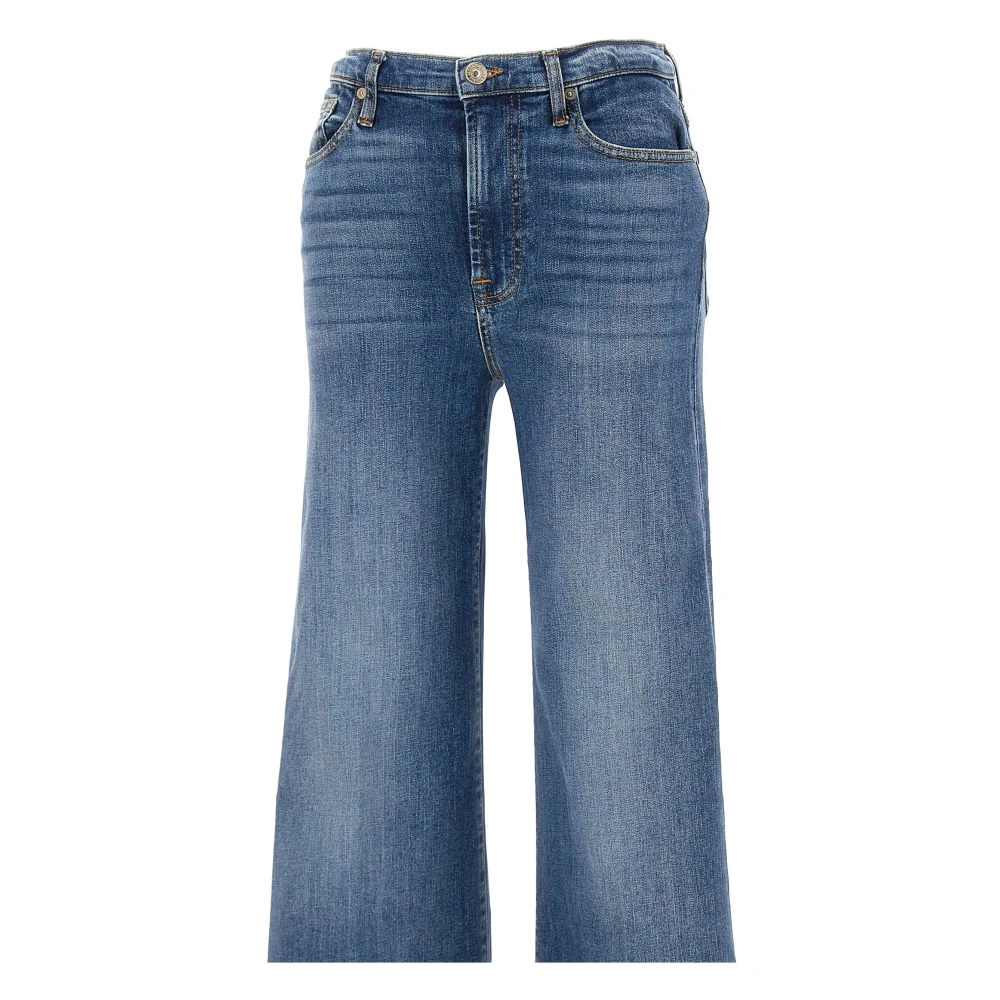 7 For All Mankind Wijde Jeans Denim Blue Dames
