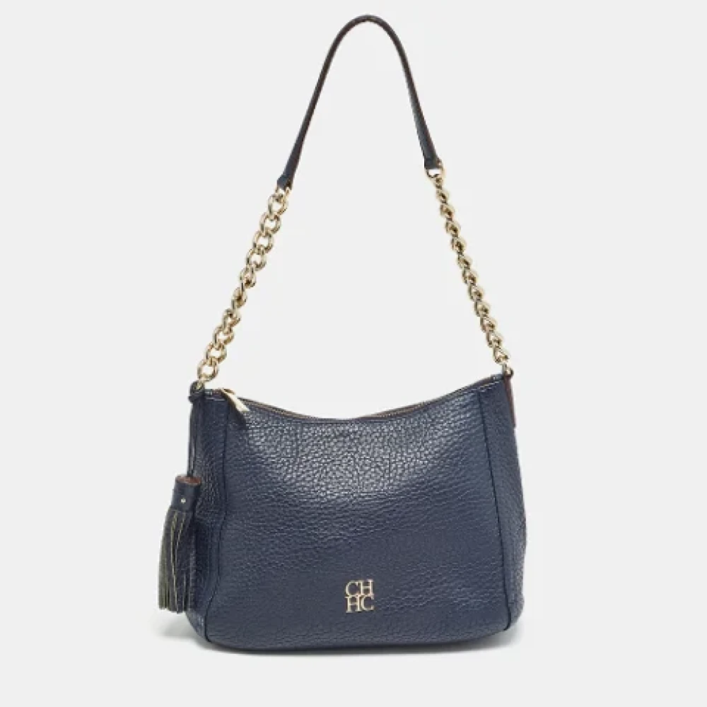 Carolina Herrera Pre-owned Leather handbags Blue Dames