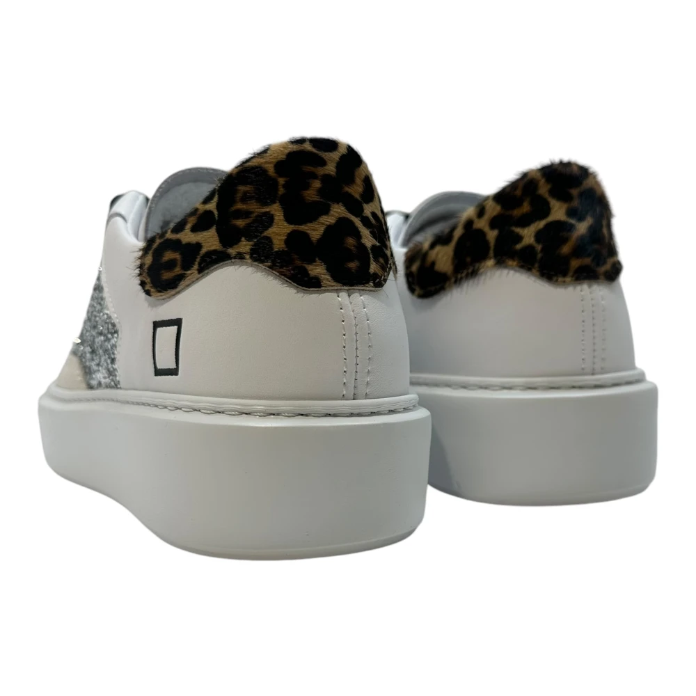 D.a.t.e. Dierenprint Leren Sneakers White Dames