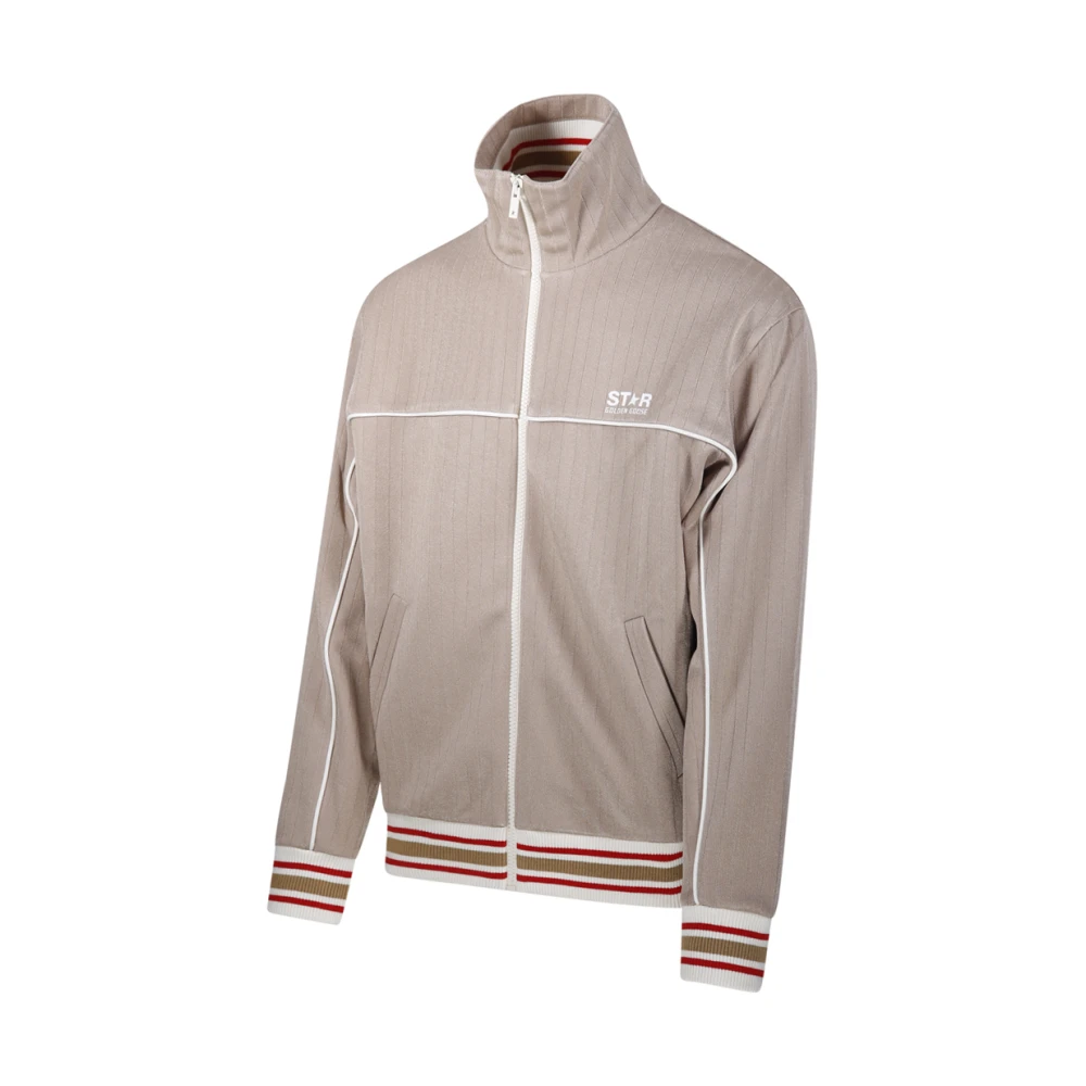 Golden Goose Technical Poly Track Jacket Brown Heren