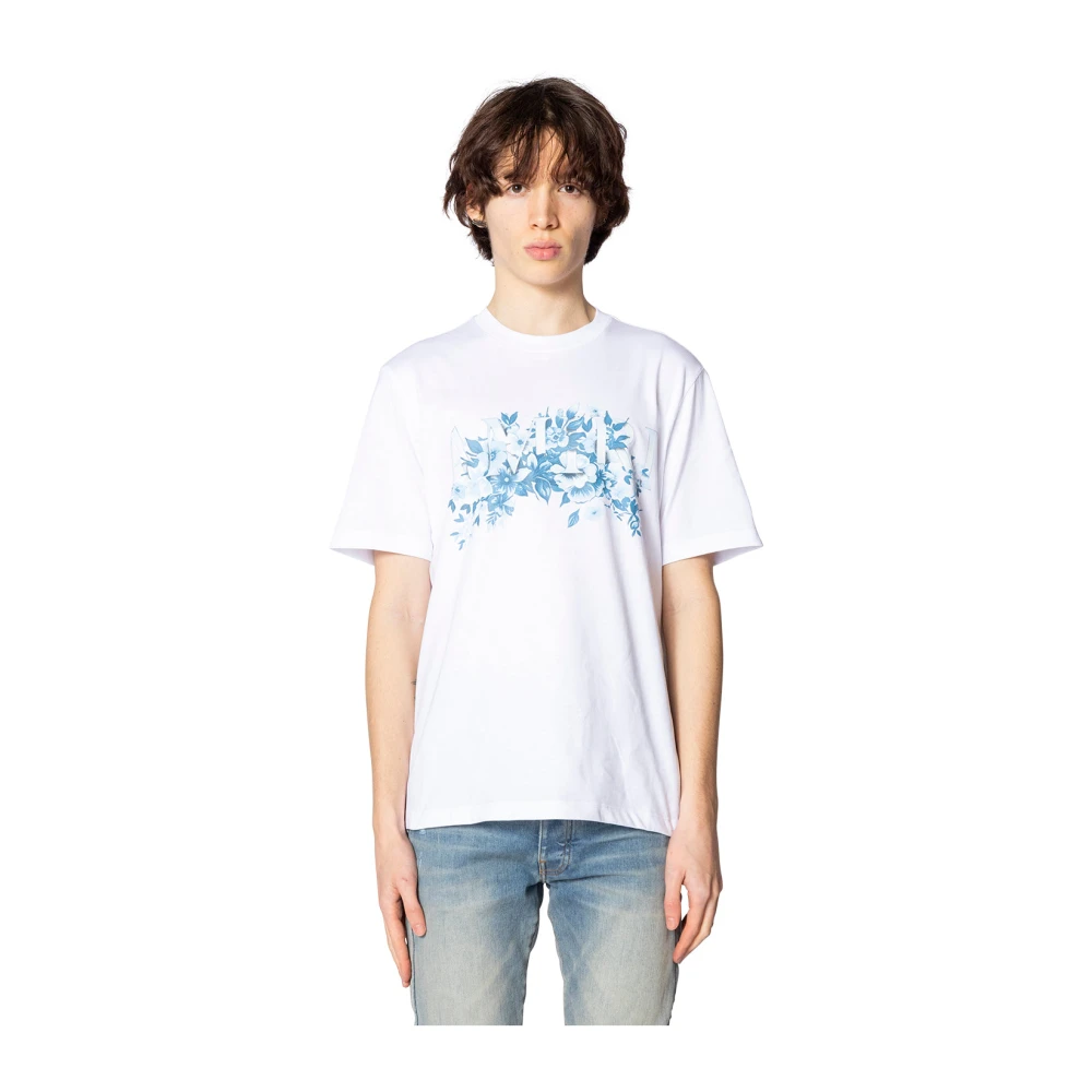 Amiri Witte Garden Tee met Gedurfd Grafisch White Heren